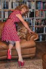 Pink Spotty Dress & Mules (12)