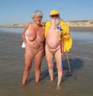 Nudist granny and grandpa