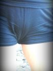 my tight shorts in garden