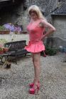 Pink micro skirt & frilly panties (2)