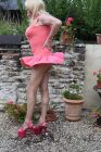 Pink micro skirt & frilly panties (7)