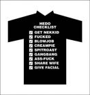 Hedo M Shirt Checklist