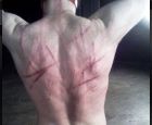 Another view of some beautiful back whipping by Sir .