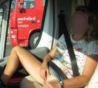 Naked Mel Flashing in Car (13)