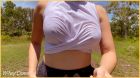 Best of Wifey Does - Wifey heads out for a braless run and gets her perfect tits all wet