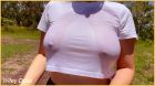 Best of Wifey Does - Wifey heads out for a braless run and gets her perfect tits all wet