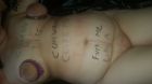 LAURIE TIED TITS BODY WRITING